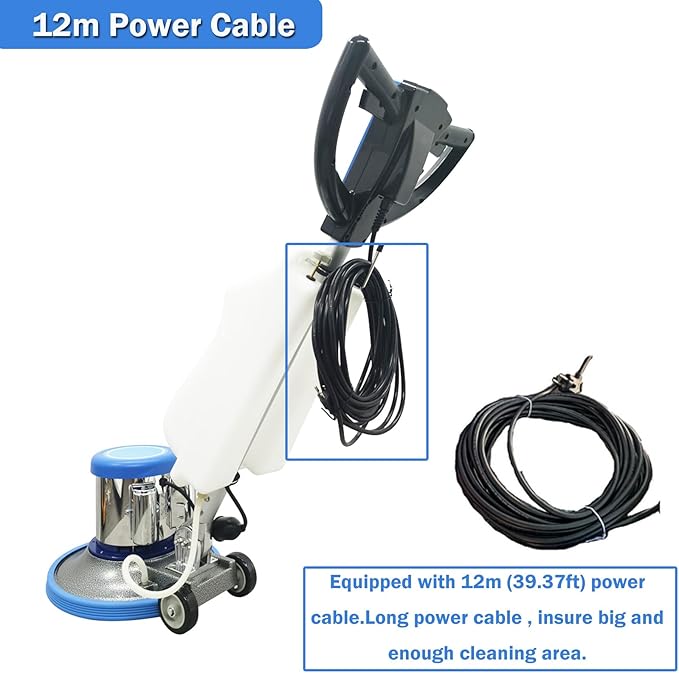 INTSUPERMAI Commercial Floor Buffer Industrial Floor Polisher Buffer Machine 17" Single Pad Tile Scrubber Burnisher Floor Scrubber Cleaner Heavy Duty Tile Scrubber 175rpm/min 110V