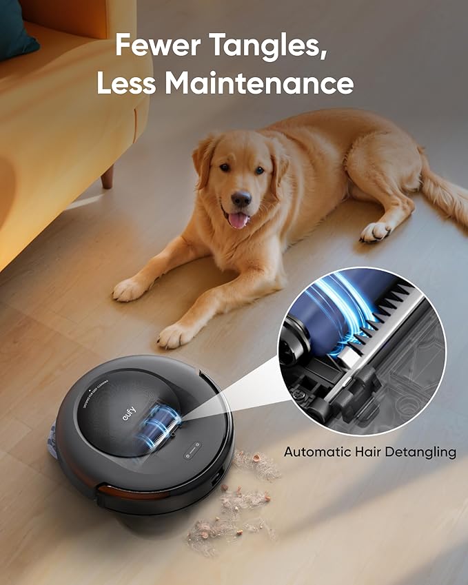 eufy Certified Like-New Omni C20 Robot Vacuum and Mop Combo, Self-Emptying, Auto Mop Washing & Drying for Hands-Free Cleaning, 7000 Pa Suction (Renewed)