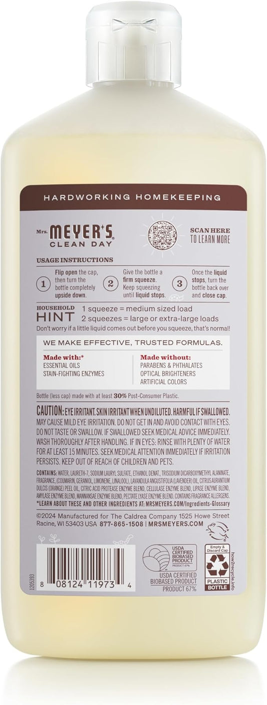 MRS. MEYER'S CLEAN DAY Ultra Concentrated Laundry Detergent, Lavender Scent, 24.3 fl oz