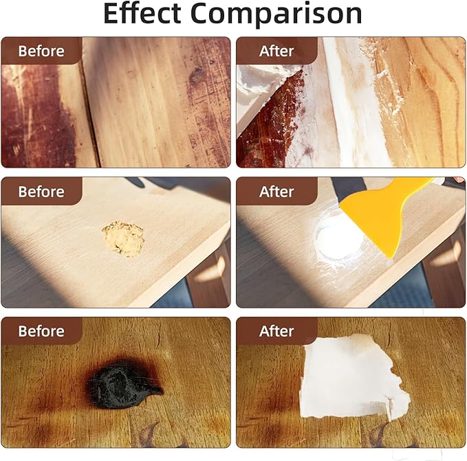 Wood Filler,Wood Putty,Wood Filler Paintable,Wood Repair Putty Stainable,9.87 Ounce White wood filler,Wood furniture repair kit,Quickly repair any broken and defective wooden furniture