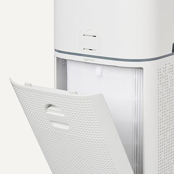 Amazon Basics Air Purifier for Home Large Rooms with 3-Stage Filtration, Covers Up to 2600 Sq ft, White