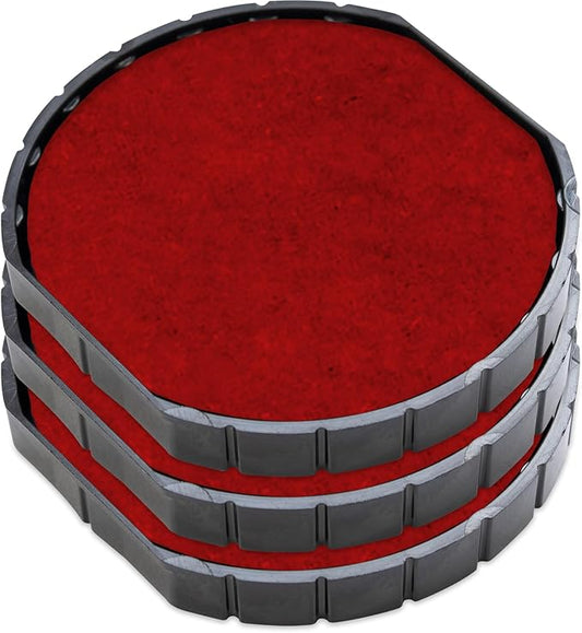 E/R45 Replacement Pad Compatible for 2000 Plus Printer R45 - Water Based - Pack of 3 - Red