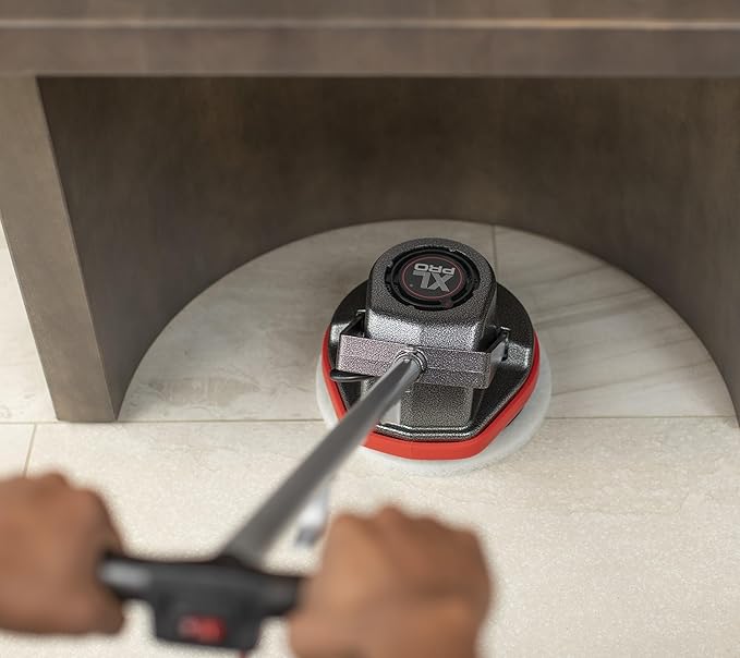 Oreck Commercial Orbiter Hard Floor Cleaner Machine, Multi-Purpose Floor Cleaning, Random Orbital Drive, Wide Cleaning Path, 50-Foot Long Cord, ORB550MC, Gray/Red