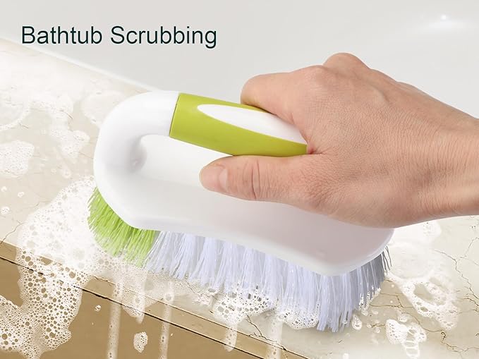 Scrub Brush for Cleaning, Heavy Duty Shower Scrubber with Stiff Bristles for Tub, Sink, Floor, Tile, and Carpet Scrubbing, 20 Pack