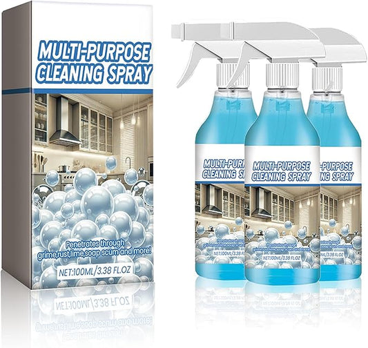 2025 Upgraded Splash Spray All-Purpose Cleaner Foam Tablets, Heavy-Duty Degreaser for Stove, Oven, Kitchenware, Grease & Grime Remover with Spray Bottle Kit (3)