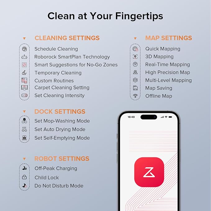 Roborock Qrevo Edge S5A Robot Vacuum and Mop, 18,500Pa, Zero-Tangling, DuoDivide Main Brush, FlexiArm Side Brush, Hot Water Mop Washing & Self-Cleaning, Warm Air Drying, Self-Emptying, White
