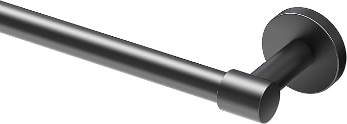 Gatco 4660MX Reveal 24" Towel Bar, Matte Black | Wall Mounted Towel Holder for Bathroom, Total Length 26.13"