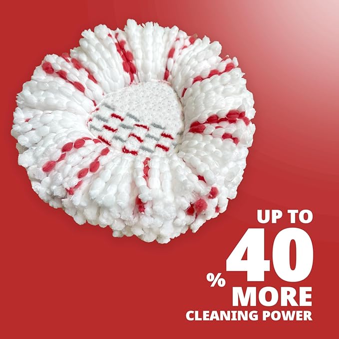 [2026 New Version] Mop Head Replacement - 40% More Cleaning Power，3 Pack Spin Mop Replacement Head for Easy Wring 1-Tank System, Easy Cleaning, Microfiber and Machine Washable
