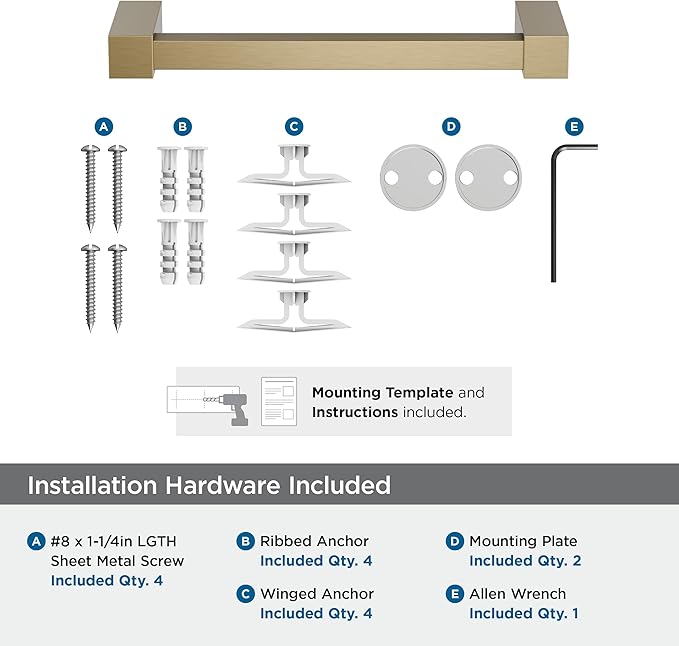 Amerock Monument Golden Champagne 8 inch (203mm) Towel Bar, BH36085BBZ