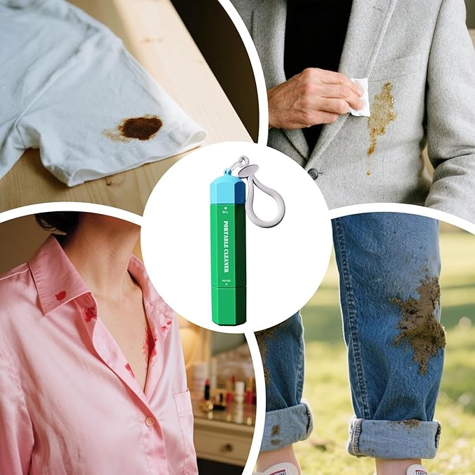 Clothes stain-Pen – Fast 15ml stain-Remover, Lightweight Portable Stick, Safe Fabric Cleaning Solution, Compact Laundry Accessory, stain-Solution | stain-Pen Usage During Travel Trips, Nurse