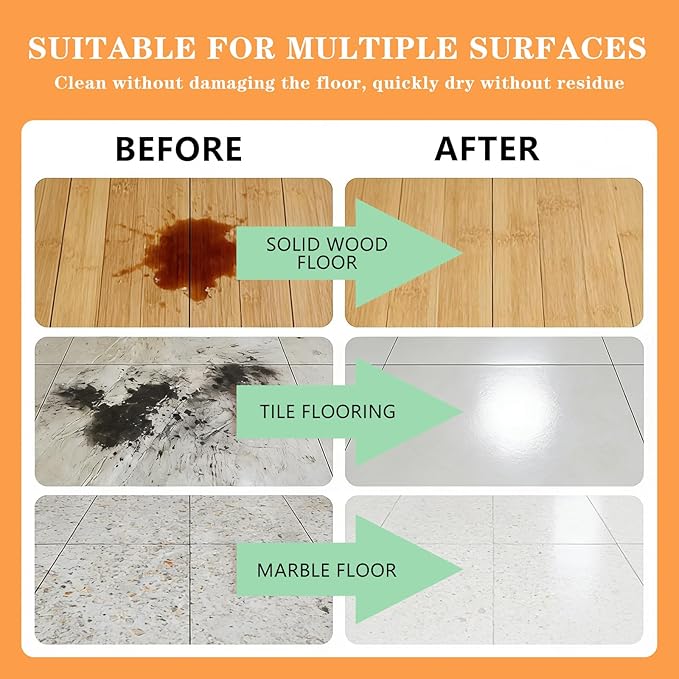 SOPAMI 24pcs Floor Cleaning Solution Tablet Deep Cleans for Multiple Hard Floors, Tile and Vinyl Floors，Suitable With All Robot Vacuums with Mopping and Cordless Wet/Dry Vacuum Mop Cleaner lemon Scent