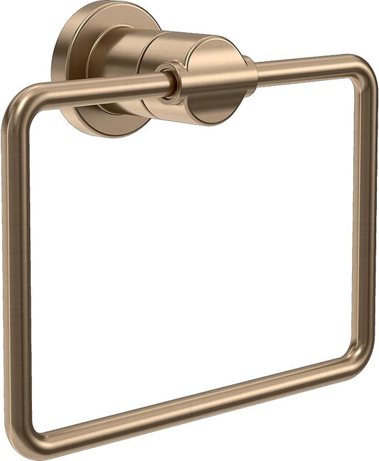 Delta Hand Towel Holder | Square Champagne Bronze Ring for Hanging Towels in Kitchen, Bathroom | Nicoli Accessories