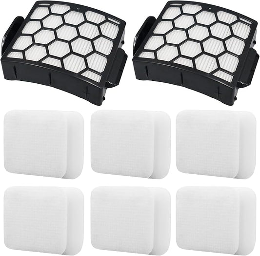LA502 Replacement filter for Shark LA502, LA300, LA322, LA301, LA500, LA702 Rotator Lift-Away ADV DuoClean PowerFins Upright Vacuum (2 Filter + 6 Foam + 6 Felt)