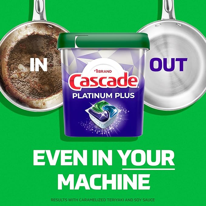 Cascade Platinum Plus Dishwasher Pod, Dish Detergent ActionPacs, Dishwasher Detergent, Fresh, 52 Count