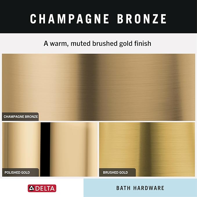 Delta Faucet Stryke 18 inch Towel Bar, Champagne Bronze, Bathroom Accessories, 77618-CZ