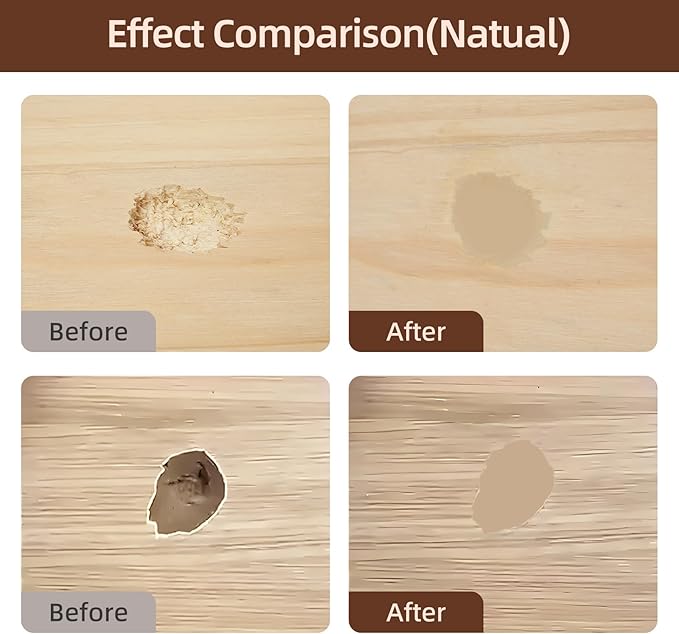 Wood Filler,Wood Putty,Wood Filler Paintable,Wood Repair Putty Stainable,9.87 Ounce Natual Wood Filler,Wood Furniture Repair Kit,Quickly Repair Any Broken and defective Wooden Furniture