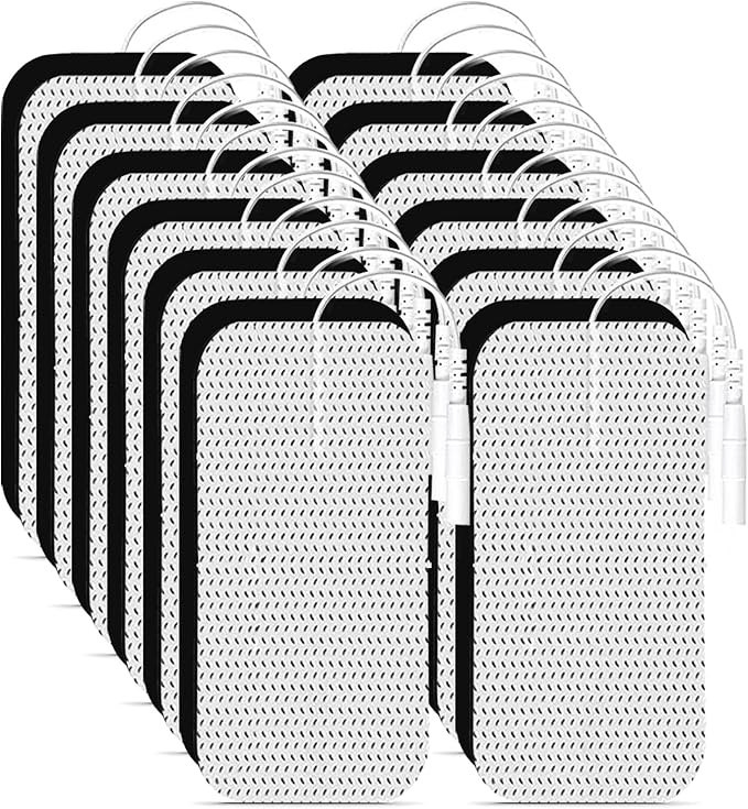 Tens Unit Electrode Pads 2"X4" 24Pcs Reusable 3rd Gen Upgraded Self-Stick Large Rectangular TENS Pads Replacement Compatible with TENS 7000, AUVON, Etekcity, TENKER, HealthmateForever TENS