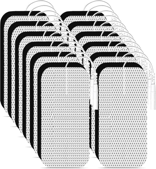 Tens Unit Electrode Pads 2"X4" 24Pcs Reusable 3rd Gen Upgraded Self-Stick Large Rectangular TENS Pads Replacement Compatible with TENS 7000, AUVON, Etekcity, TENKER, HealthmateForever TENS