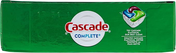 Cascade Complete Powder, Fresh Scent, Cascade Dishwashing Powder, Cascade 90 oz with Bonus Cascade Platinum Dishwasher Cleaner 3 Count Pod