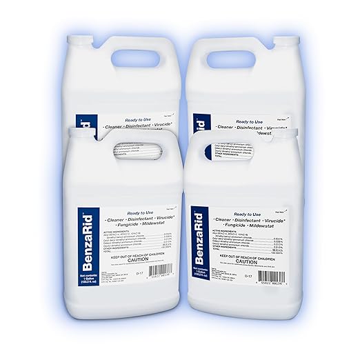 Professional Mold Killer Fungicide Kills Aspergillus Niger (Black Mold) H5N1 Pack | Multi-Purpose Fungicide, Mildewstat, Disinfectant, Virucide | EPA Reg. | 4 Gal Set
