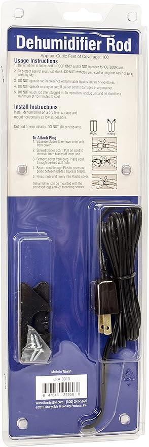 Liberty Safe Dehumidifier for Residential Use - Gun Safe Dehumidifier Rod - 12in & 18in Rods (12in)