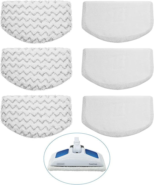Extolife 6 Pack Steam Mop Replacement Pads for Bissell Powerfresh Steam Mop 1940 1806 1544 2075 2685A 2181 2814 Series, Model 19402 19404 19408 19409 1940A 1940F 1940Q 1940T 1940W B0006 B0017 2075A