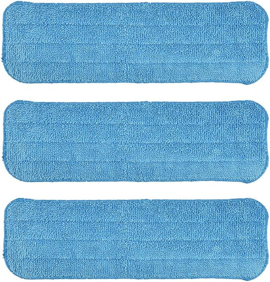 Layers 18"Microfiber Replacement Mop Pads- Reusable Mop Heads Refills fit for Most 16-18inch Spray Velcro Mop, Machine Washable Absorbent Mop Pads- 3Pack
