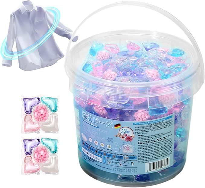 Laundry Detergent Pods, Color Protection Cleaning, Fabric Softening Washing Beads with Deep Stain Removal, Gentle Fresh Formula for Clothes Towels Sheets and Everyday Laundry Care