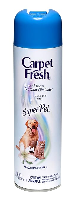 Carpet Fresh Super Pet Carpet and Room Pet Oder Eliminator, Animal Smell remover, No Vacuum Formula, 10.5 OZ [6-pack]
