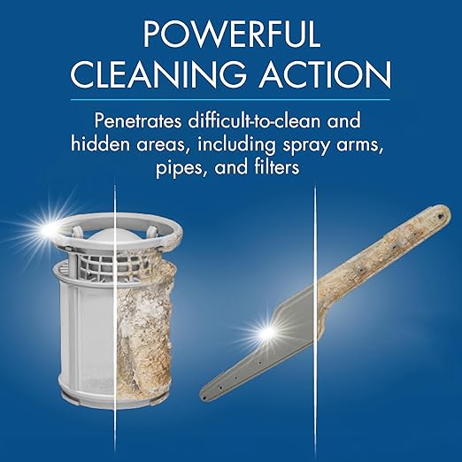 Glisten Dishwasher Magic Machine Cleaner and Disinfectant 2-Pack and Dishwasher Detergent Booster
