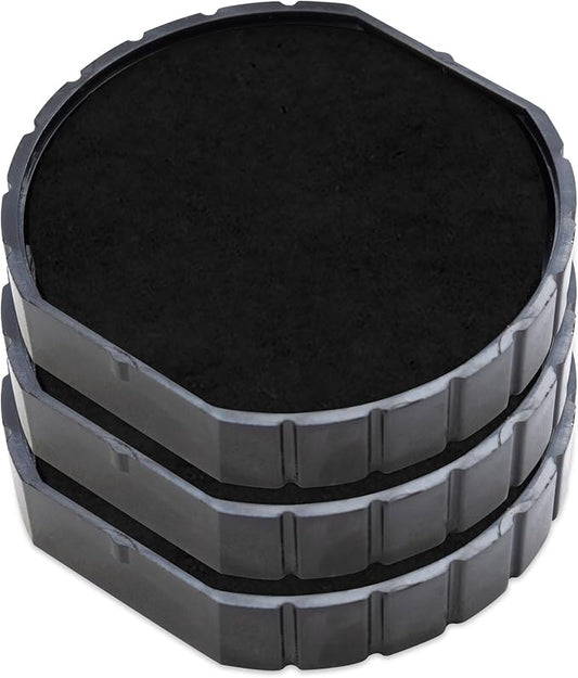 E/R30 Replacement Pad Compatible for 2000 Plus Printer R30 - Water Based - Pack of 3 - Black