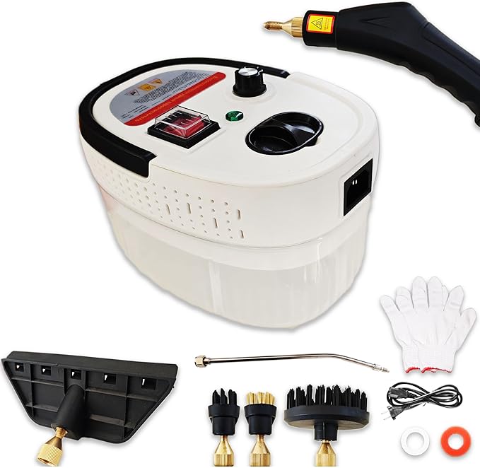 Portable Steam Cleaner, 15s Fast Heat Handheld Steamer for Cleaning with 1L Large Tank, 6 - Level Steam Control for Car Detailing, Kitchen Grease, Bathroom Cleaning