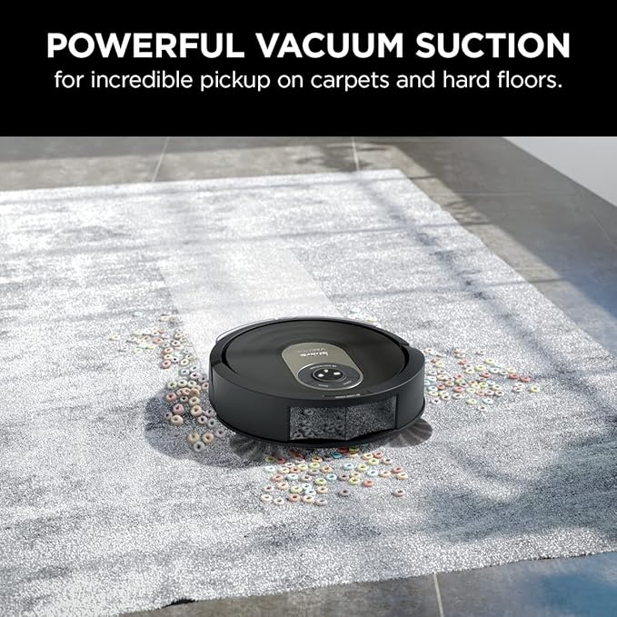 Shark AI Robot Vacuum & Mop with Self-Cleaning Brushroll for Floors, Carpet Black/Silver (RV2001WD) With LiDAR Navigation