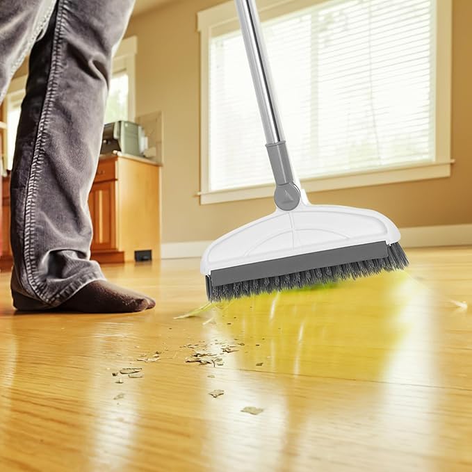 Floor Scrub Brush with Long Handle 126cm Hard Bristles Multi-use Shower and Bathroom Tile Grout Cleaning Brush for Home and Kitchen Floors