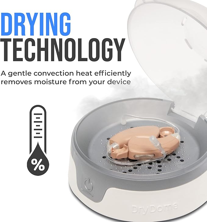 DryDome by Dry & Store | Compact Dryer Using Convection | Hearing Aid Dehumidifier