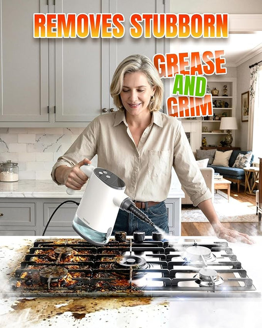 Steam Cleaner for Home, 15s Instant Heat Handheld Steam Cleaner Upgrade 650ML Tank, Lightweight Portable Steamer for Cleaning Grout, Floor, Couch, Furniture, Kitchen, Lockable, Refill Any Time