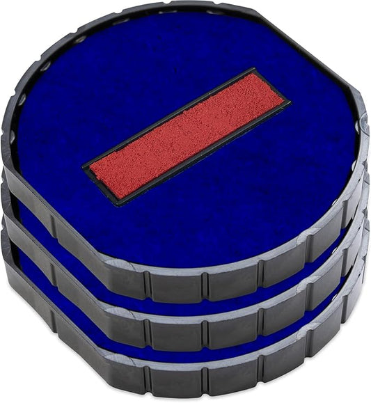 E/R45 Replacement Pad Compatible for 2000 Plus Printer R45 - Water Based - Pack of 3 - Blue & Red (2 Colors)