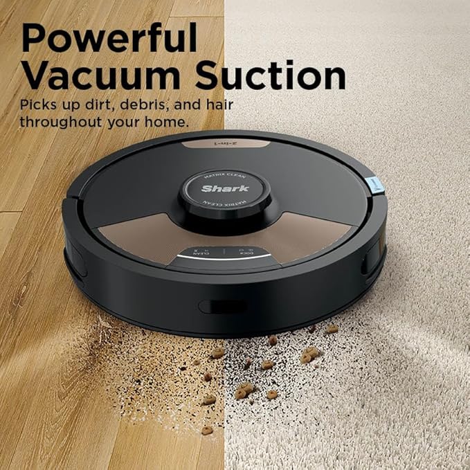 Shark Matrix Plus Robot Vacuum and Mop with Self-Empty HEPA Base, Sonic Mopping, Matrix Clean, Home Mapping, HEPA Bagless Self Empty Base, CleanEdge, for Pet Hair, UR2650WS