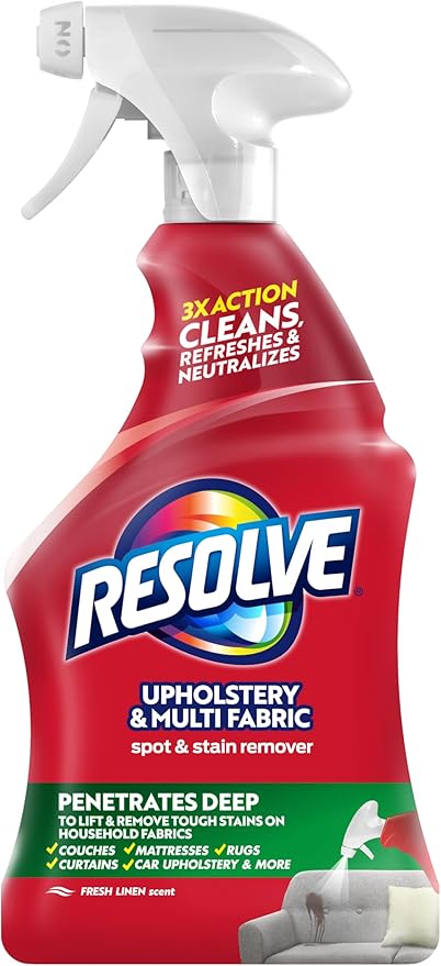 Resolve Carpet Cleaner, 22 fl oz Multi-Fabric Cleaner and Upholstery Stain Remover, Carpet Cleaner Spray