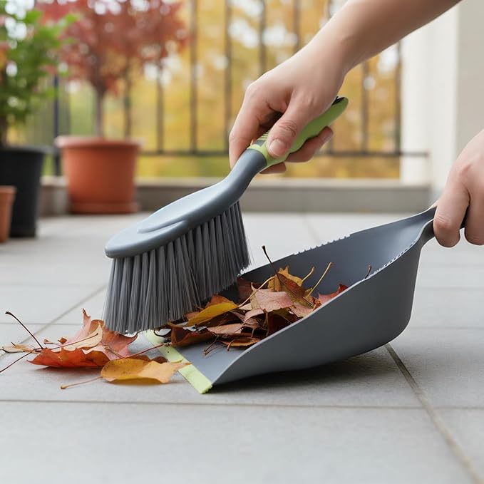 Dust pan Broom Dustpan Brush - Dust Pans with Brush, Dustpan and Brush Set, Handheld Broom and Dustpan Set are Used to Clean Kitchens, Floors, Tables, and Animal Cages.