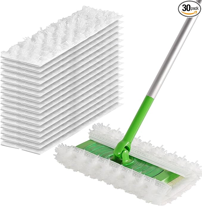 Heavy Duty Dry Sweeping Cloths for Swiffer Sweeper, Disposable Pet Dry Mop Pad Refills, Super Thick, 4X Locks Out Dust and Hair for Floor Cleaning