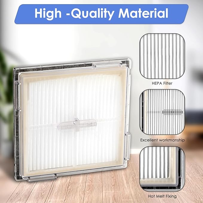(5 Pack) Q10 S5/ Q10 X5 Replacement HEPA Filters Compatible with Roborock Q10 S5/ Q10 S5+/ Q10 X5/ Q10 X5+ Robot Vacuum, Accessories Kit, Upright Filter, Vacuum Filters, Canister Filters