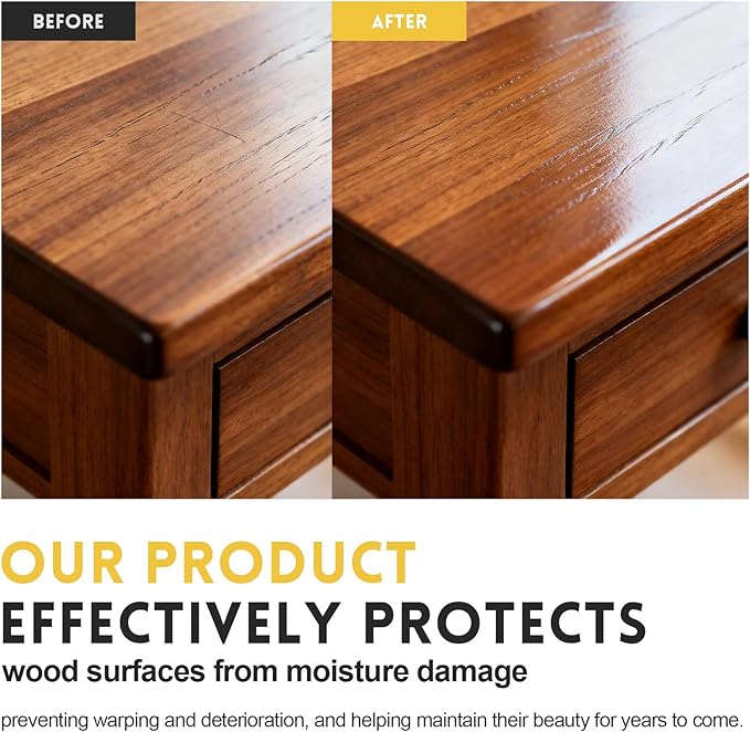 Natural Beeswax Furniture Polish : Wood Cleaner & Protector for Wooden Tables Cabinets Leather Furniture and More 2 Pack