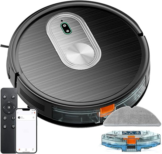 Robot Vacuum and Mop, 3-in-1 Robotic Vacuums Cleaner with Max Strong 3300Pa Suction,WiFi/App/Alexa Voice Control, Obstacle Avoidance