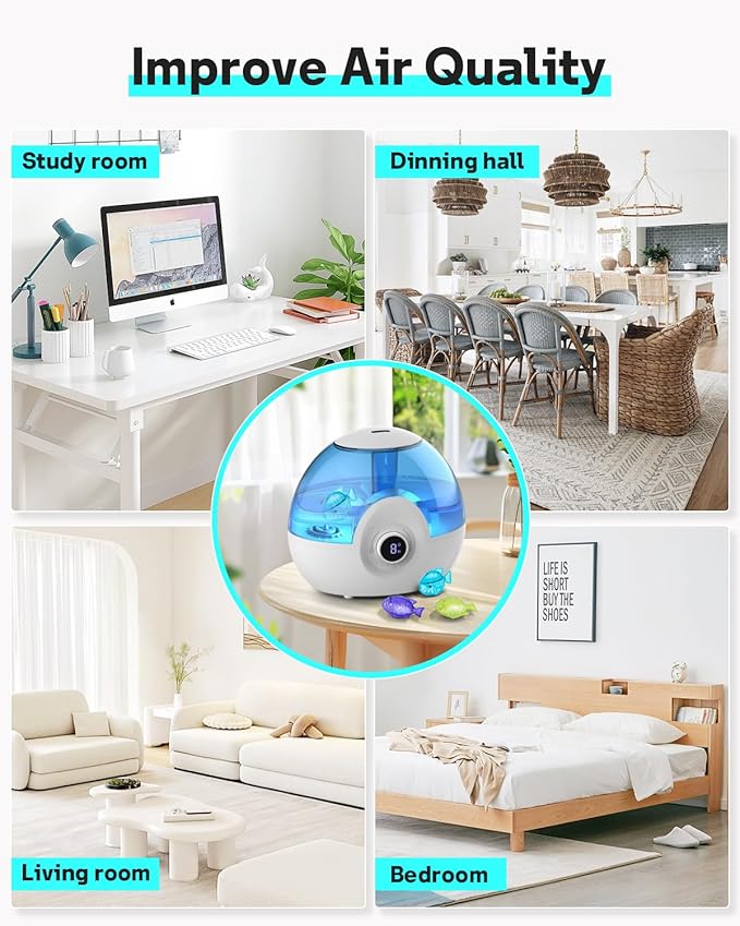 Leemone Humidifier Cleaning Fish for Humidifiers & Fish Tanks, 10 Pack Humidifier Cleaner, Purifies Water, Reduces Scale