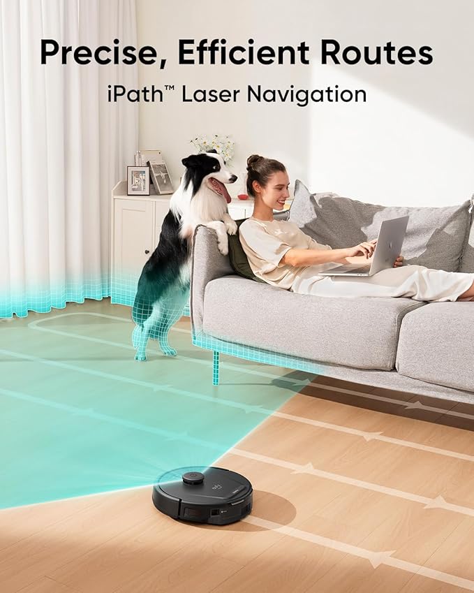 eufy L60 Robot Vacuum with Self Empty Station, Hair Detangling Technology, Up to 60 Days Hands Free Cleaning, 5,000 Pa Suction +6 Pack Dust Bag