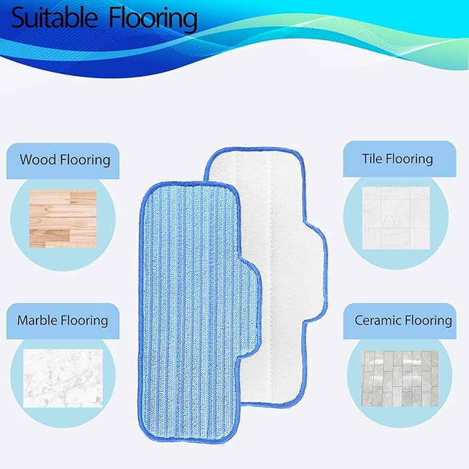 10 Pack Replacement Steam Mop Pads Compatible with Dupray Neat Steam Cleaner Microfiber Cloths Steam Mop Pads Washable Mop Pads