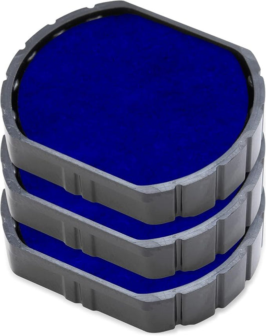 E/R24 Replacement Pad Compatible for 2000 Plus Printer R24 - Water Based - Pack of 3 - Blue