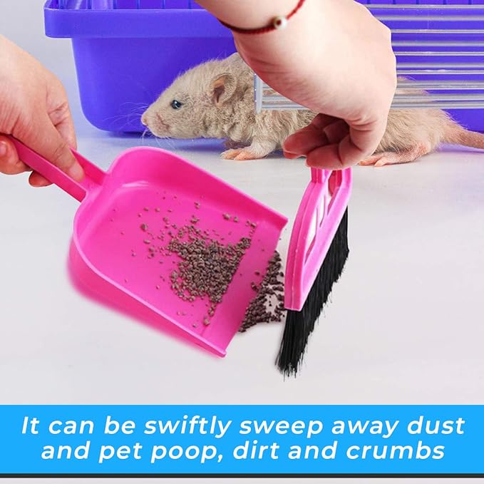 Mini Broom and Dustpan Set - Compact Cleaning Kit for Home, Car, Camping, Small Spaces, Pet Cleanup, and Travel - Durable Small Broom and Dustpan Set Mini - Green Broom