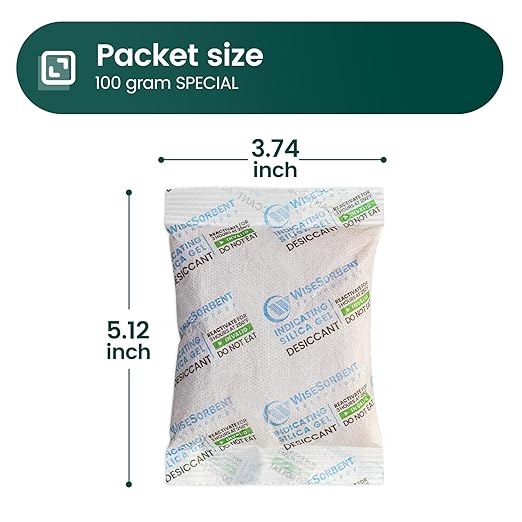 60Pcs 100g Rechargeable Desiccant Packs, Indicating Silica Gel Packets, Moisture Absorbers for Storage, Gun Safe Dehumidifiers